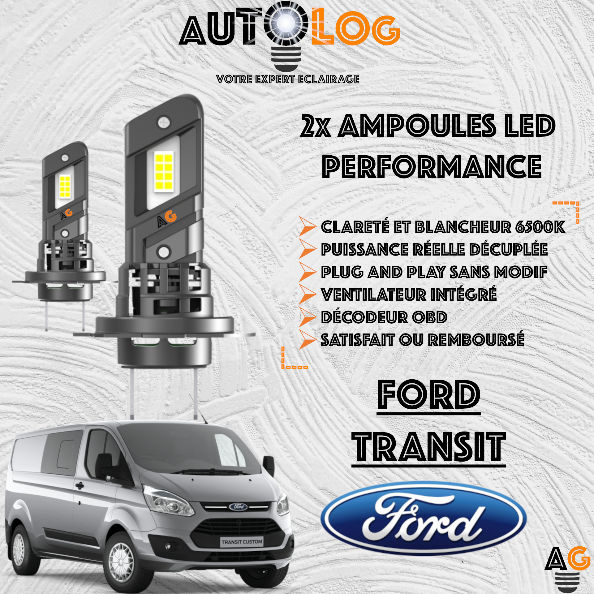 KIT AMPOULE LED FORD TRANSIT