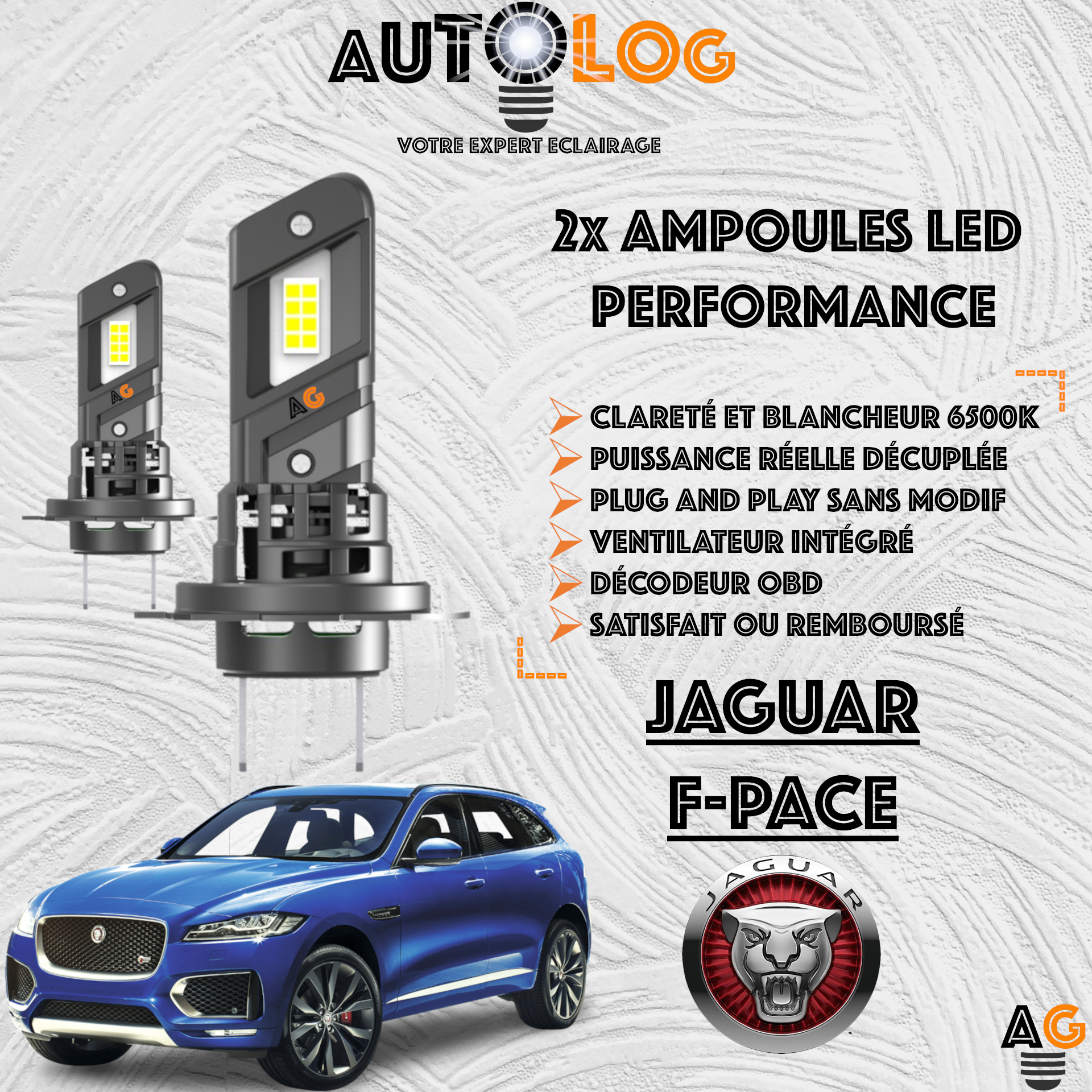 KIT AMPOULE LED JAGUAR F-PACE