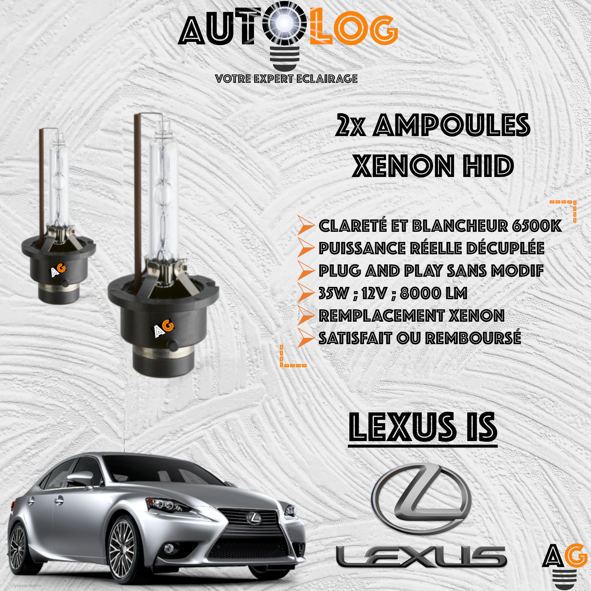 KIT AMPOULE HID XÉNON LEXUS IS