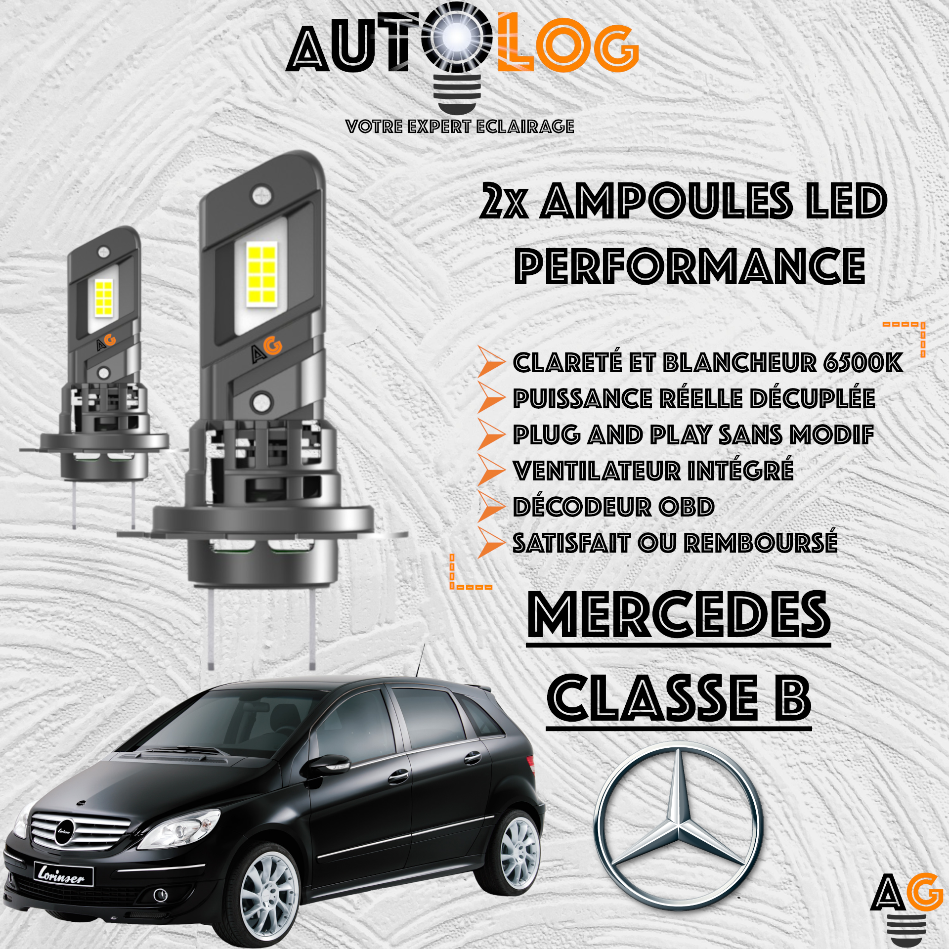 KIT AMPOULE LED MERCEDES CLASSE B
