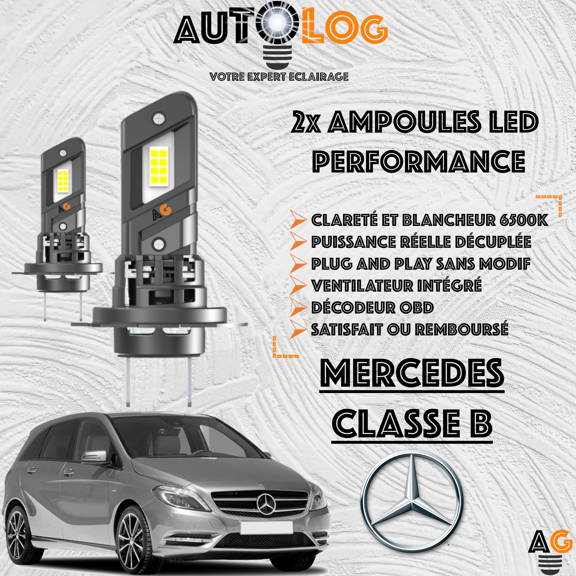 KIT AMPOULE LED MERCEDES CLASSE B