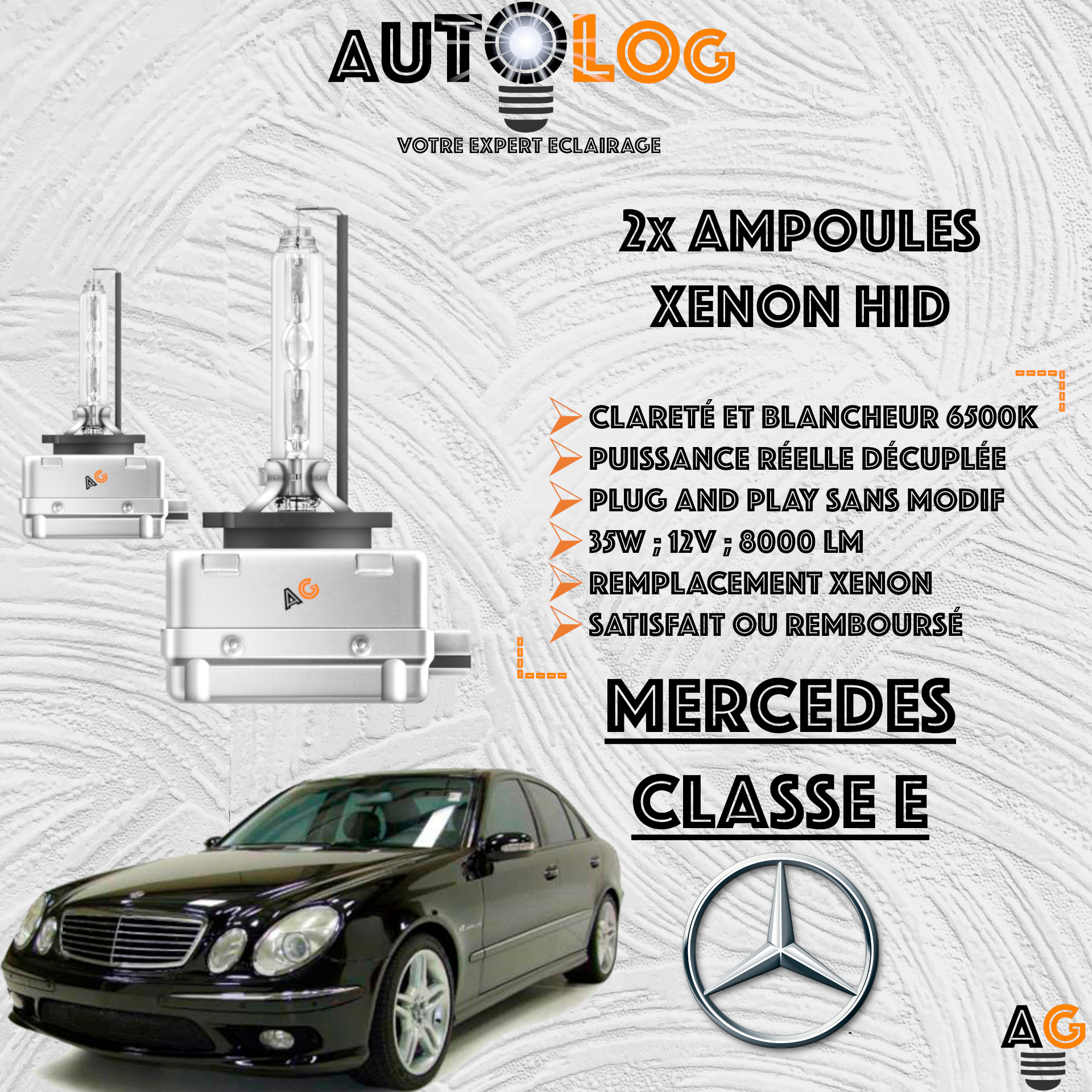 KIT AMPOULE HID XÉNON MERCEDES CLASSE E