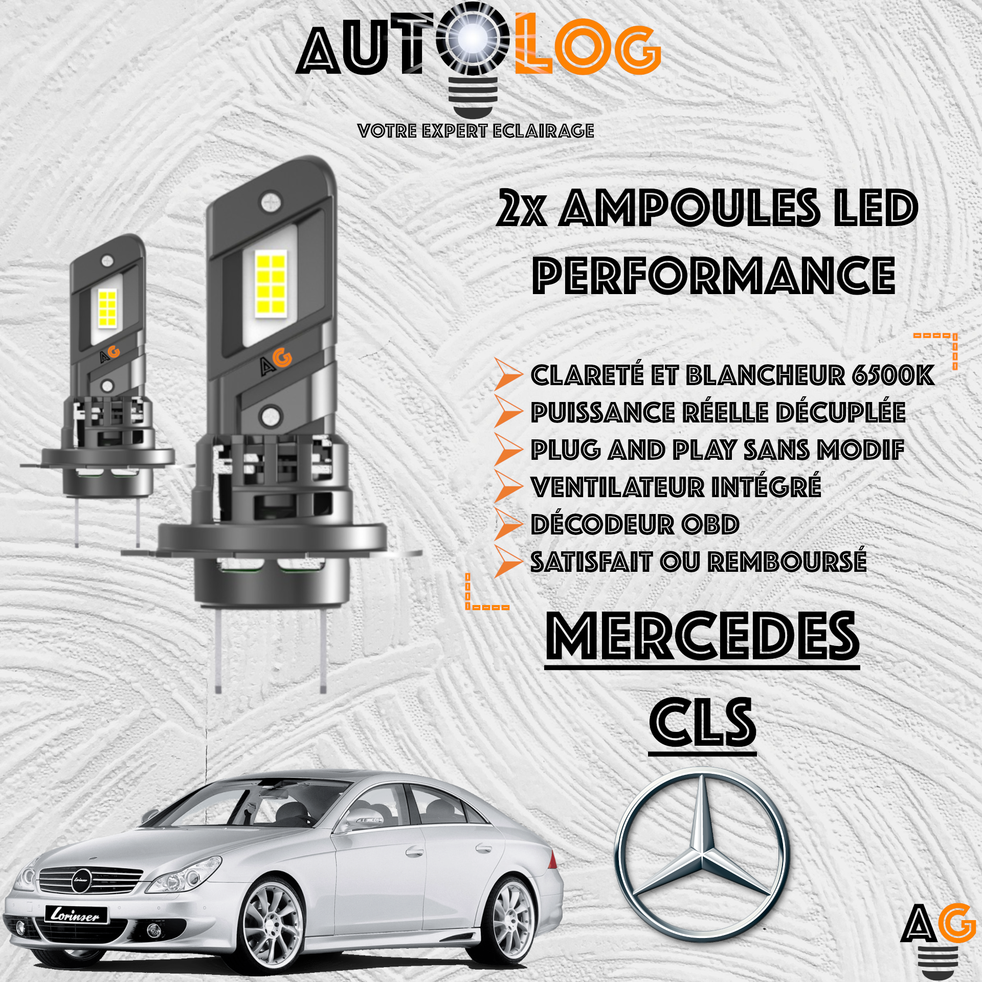 KIT AMPOULE LED MERCEDES CLS