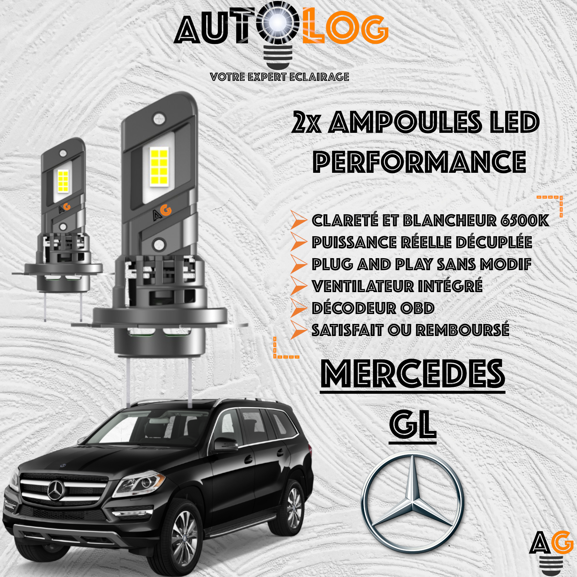 KIT AMPOULE LED MERCEDES GL