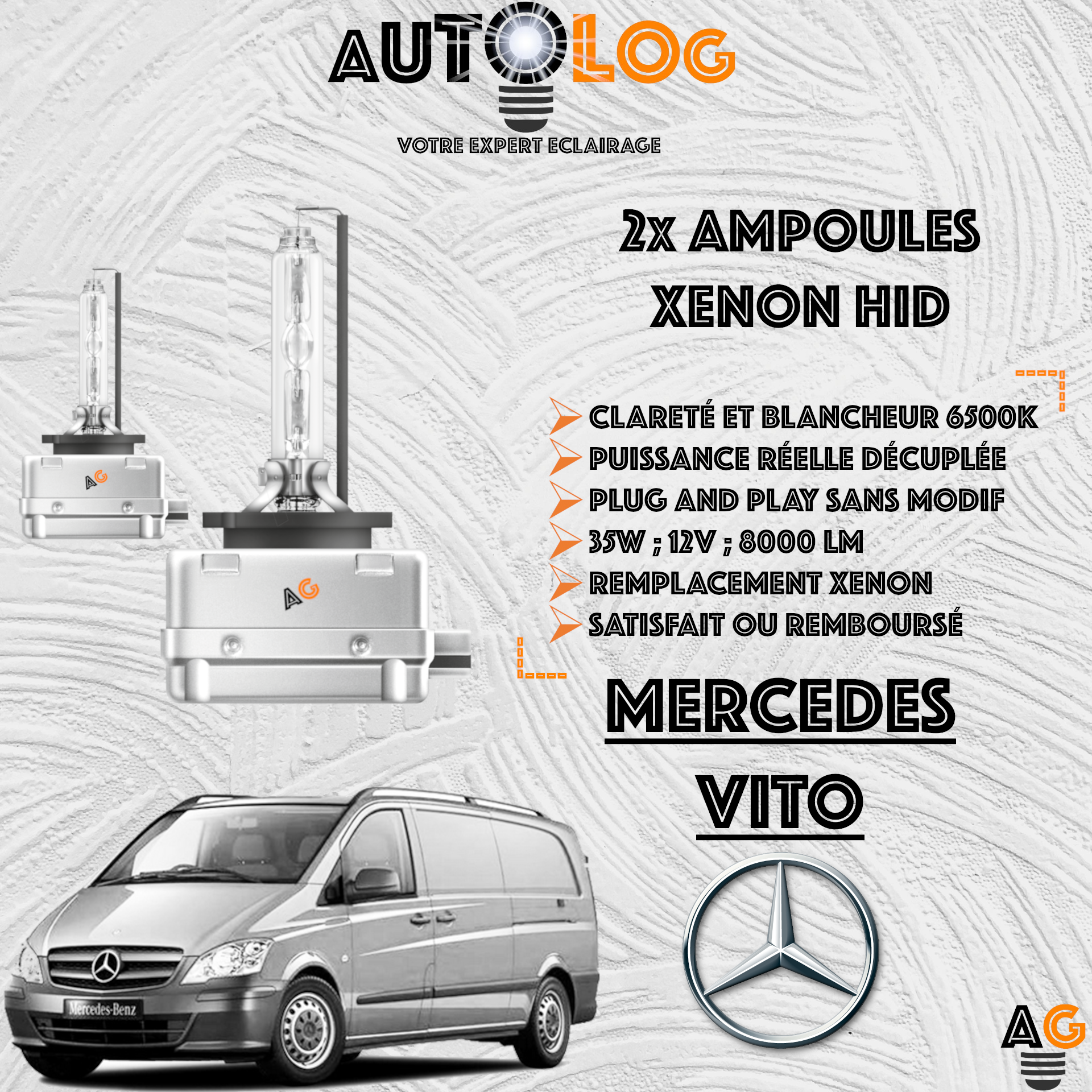 KIT AMPOULE HID XÉNON MERCEDES VITO