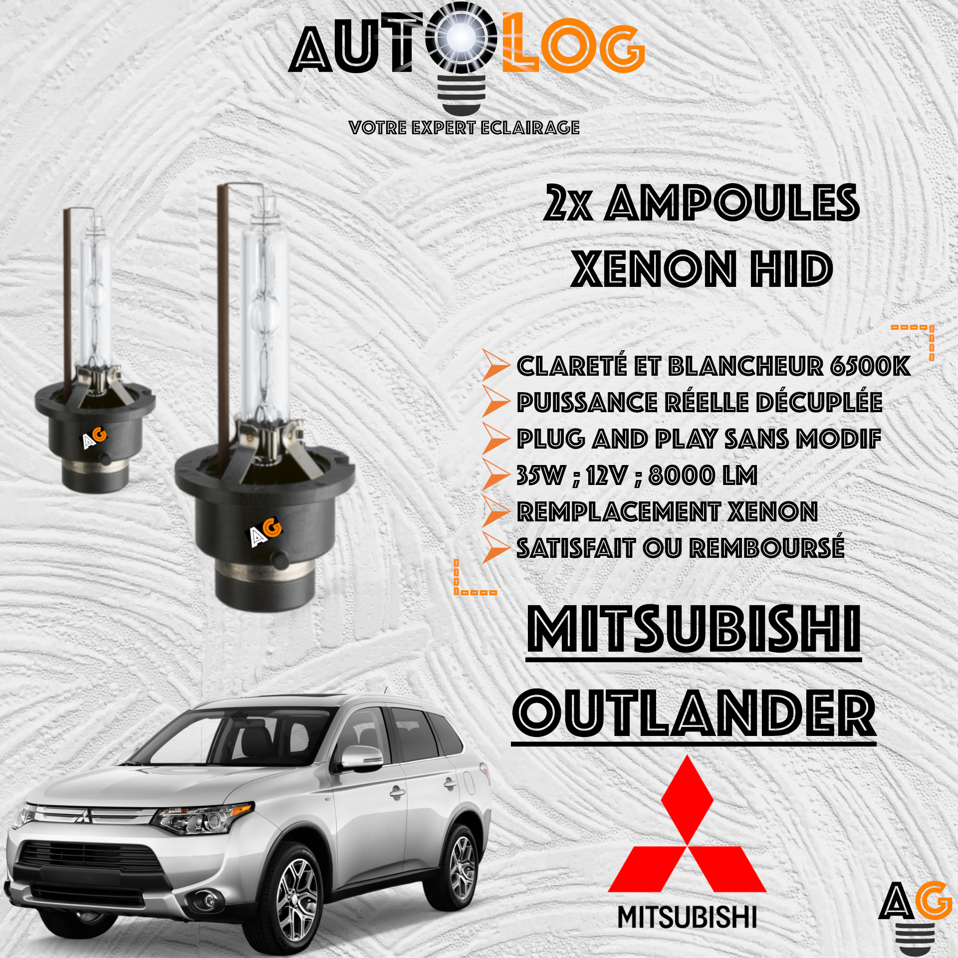 KIT AMPOULE HID XÉNON MITSUBISHI OUTLANDER