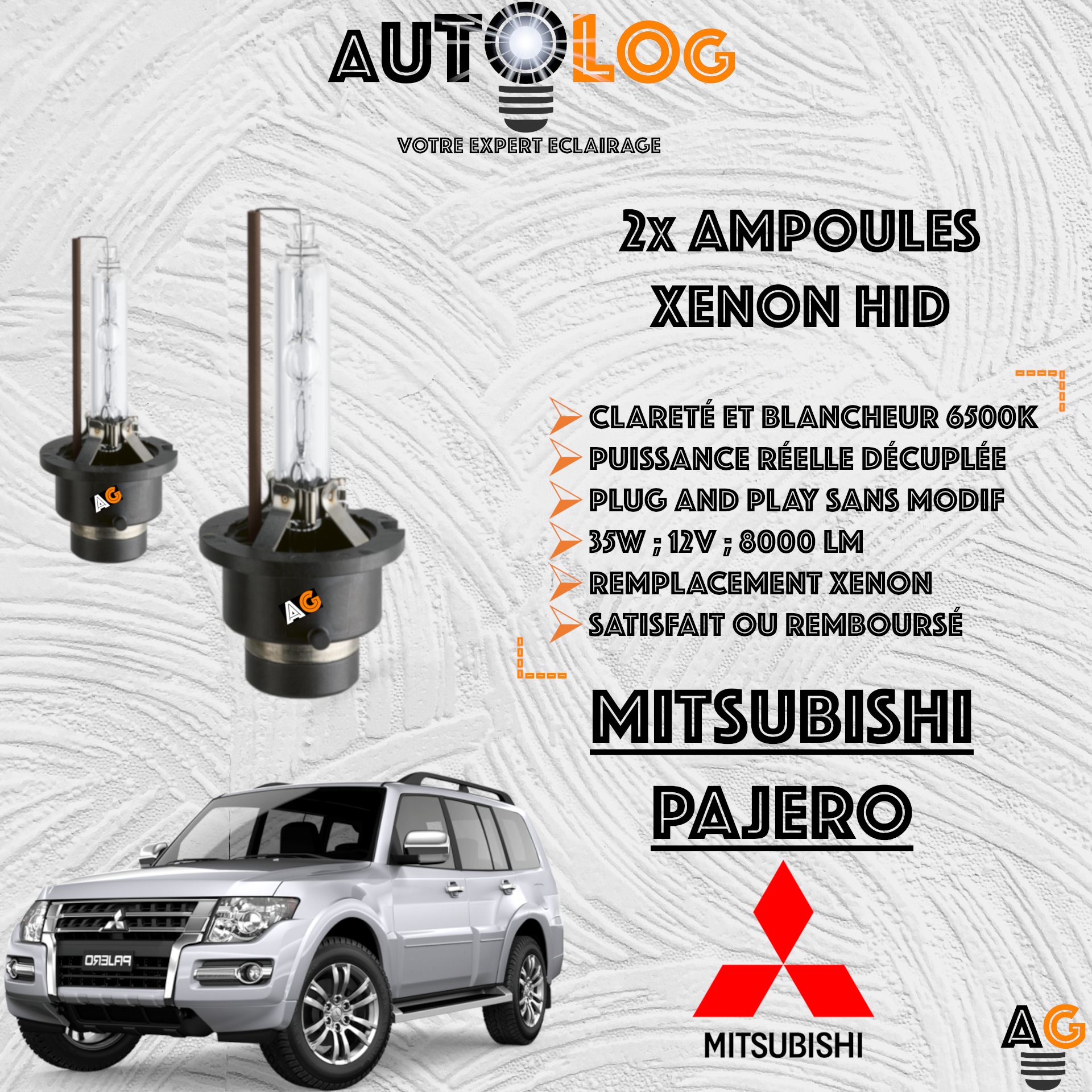 KIT AMPOULE HID XÉNON MITSUBISHI PAJERO