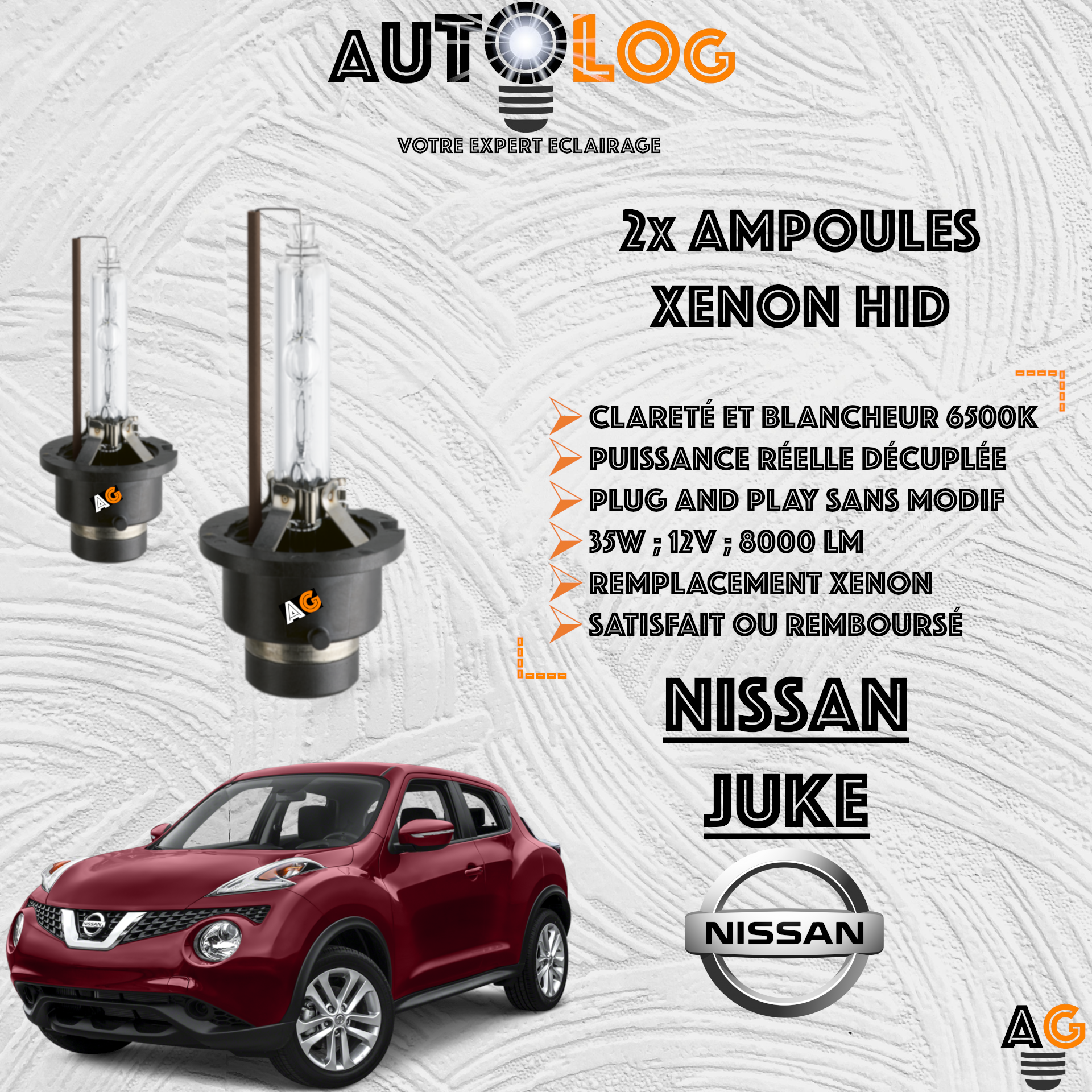 KIT AMPOULE HID XÉNON NISSAN JUKE