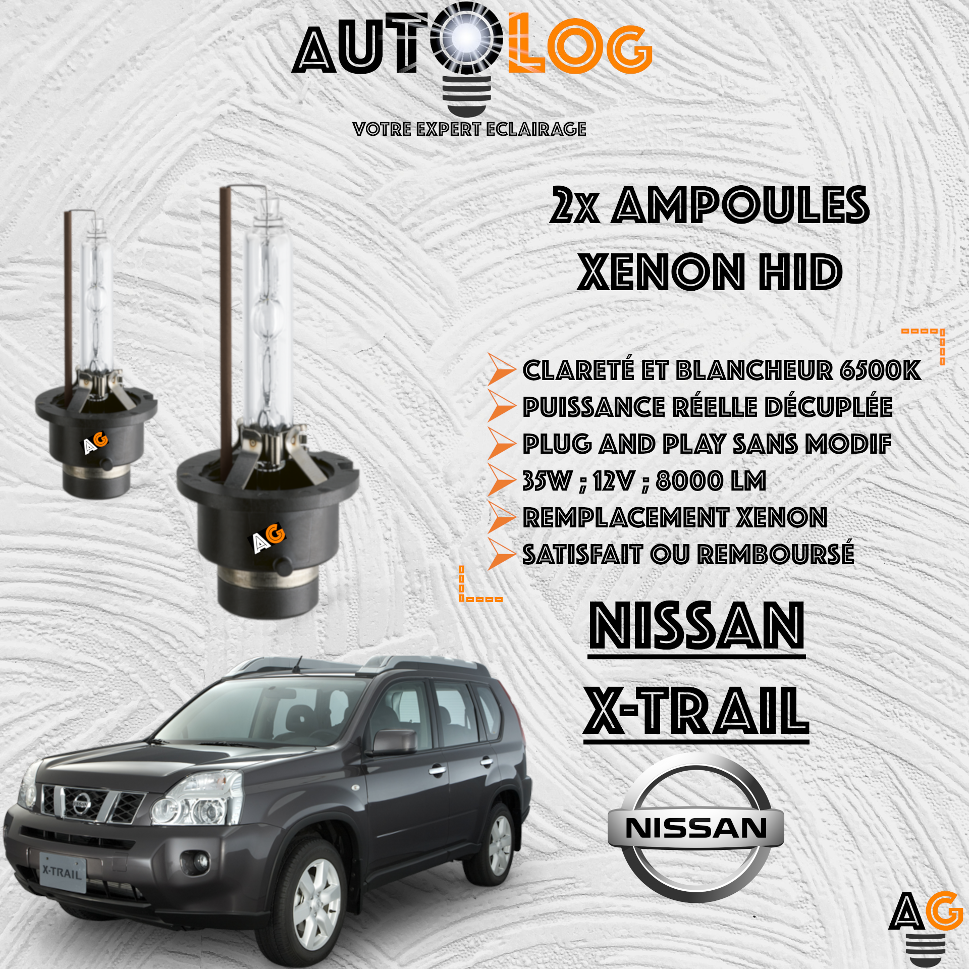 KIT AMPOULE HID XÉNON NISSAN X-TRAIL