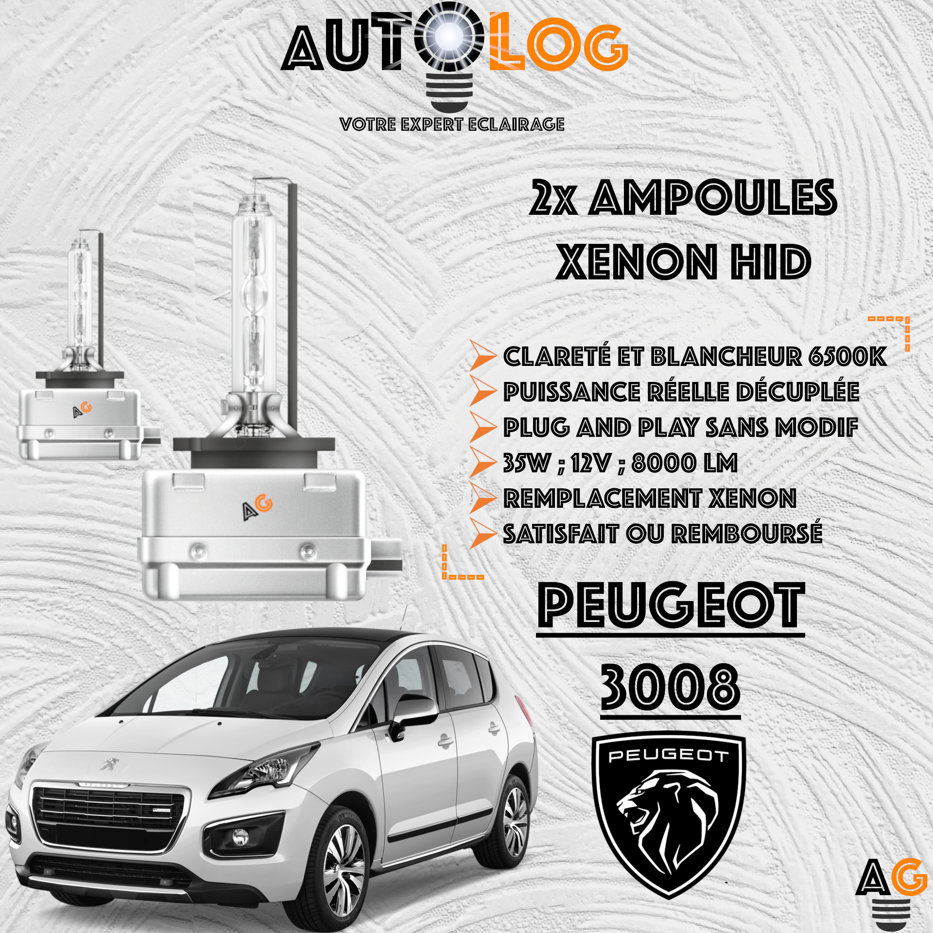 KIT AMPOULE HID XÉNON PEUGEOT 3008