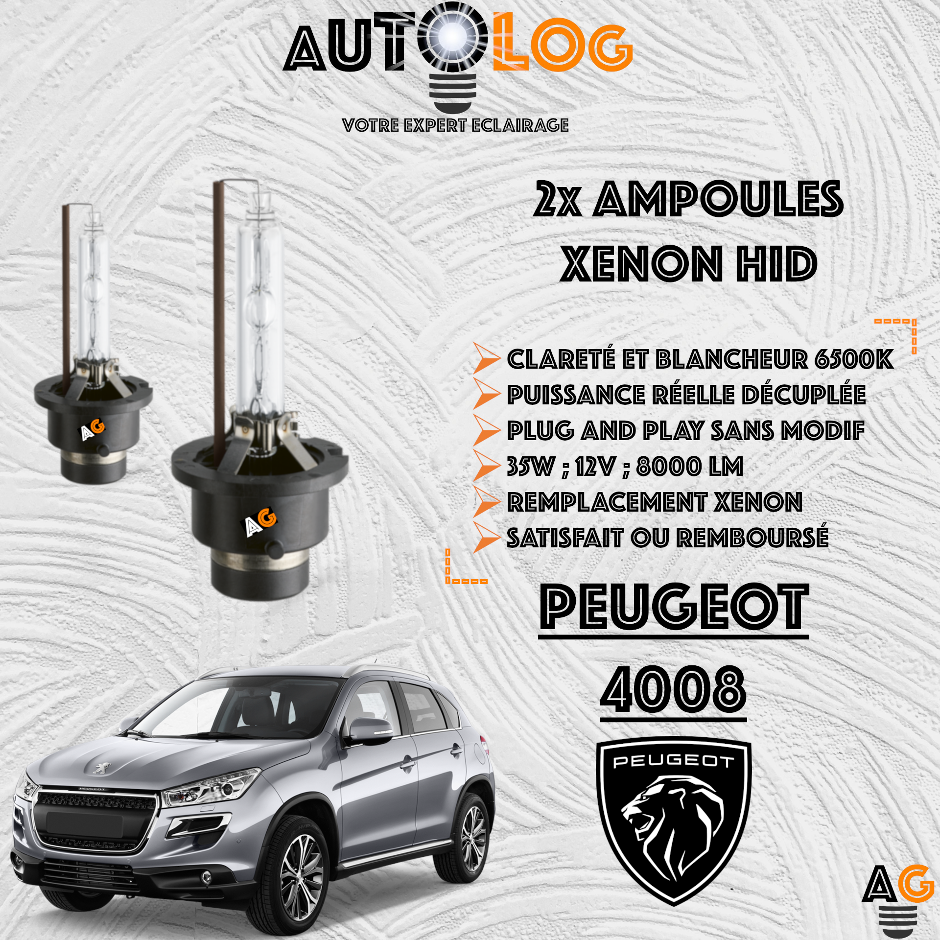 KIT AMPOULE HID XÉNON PEUGEOT 4008