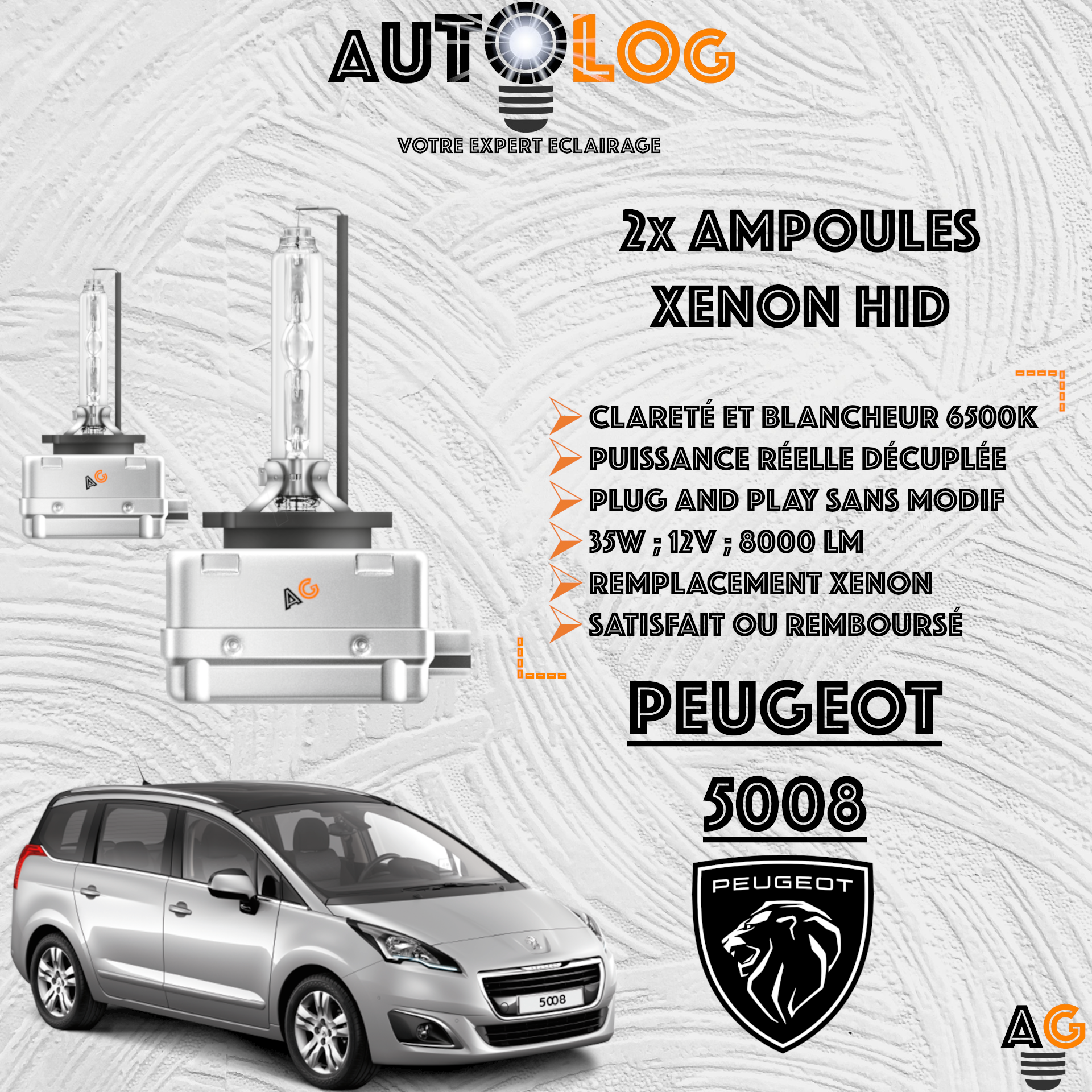 KIT AMPOULE HID XÉNON PEUGEOT 5008