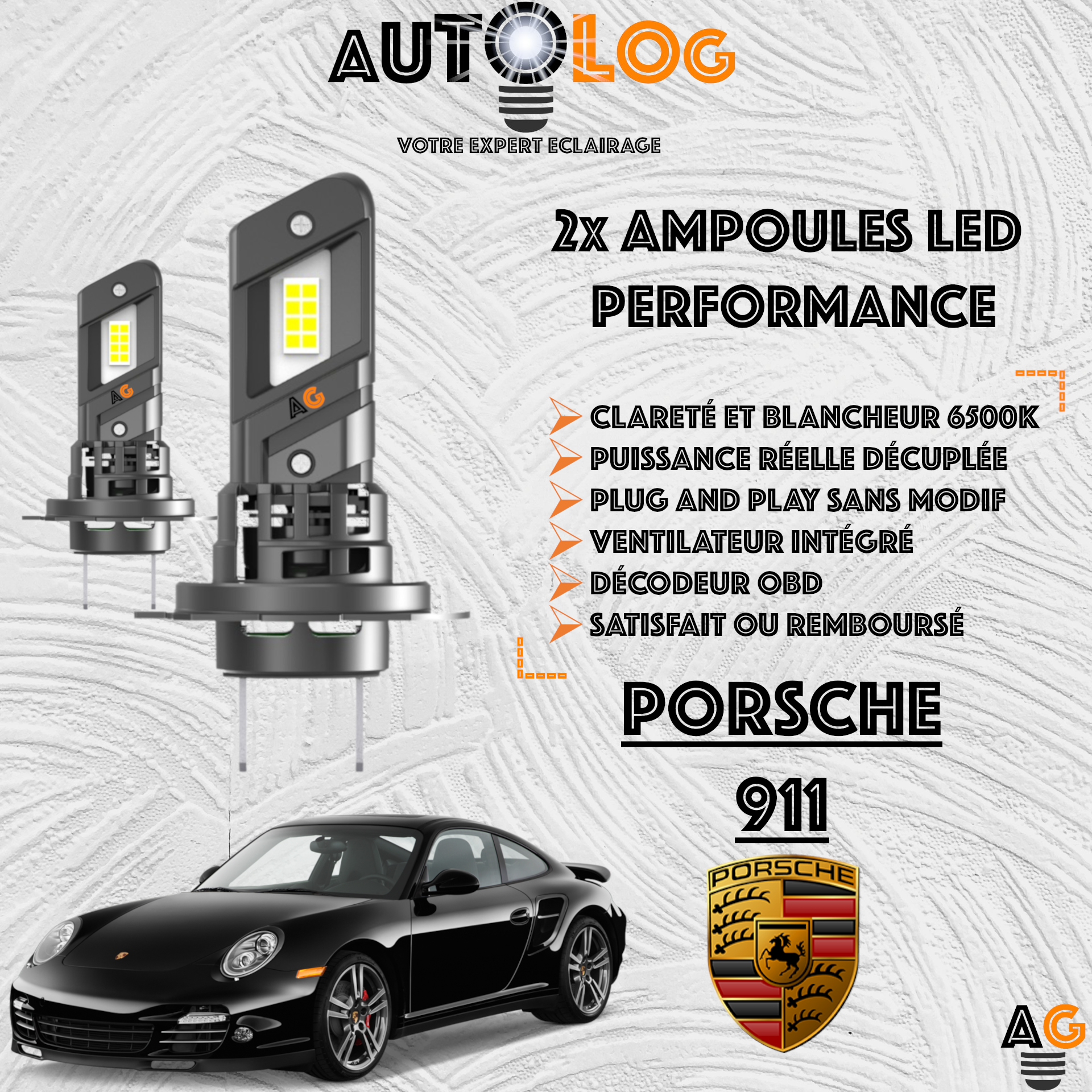 KIT AMPOULE LED PORSCHE 911