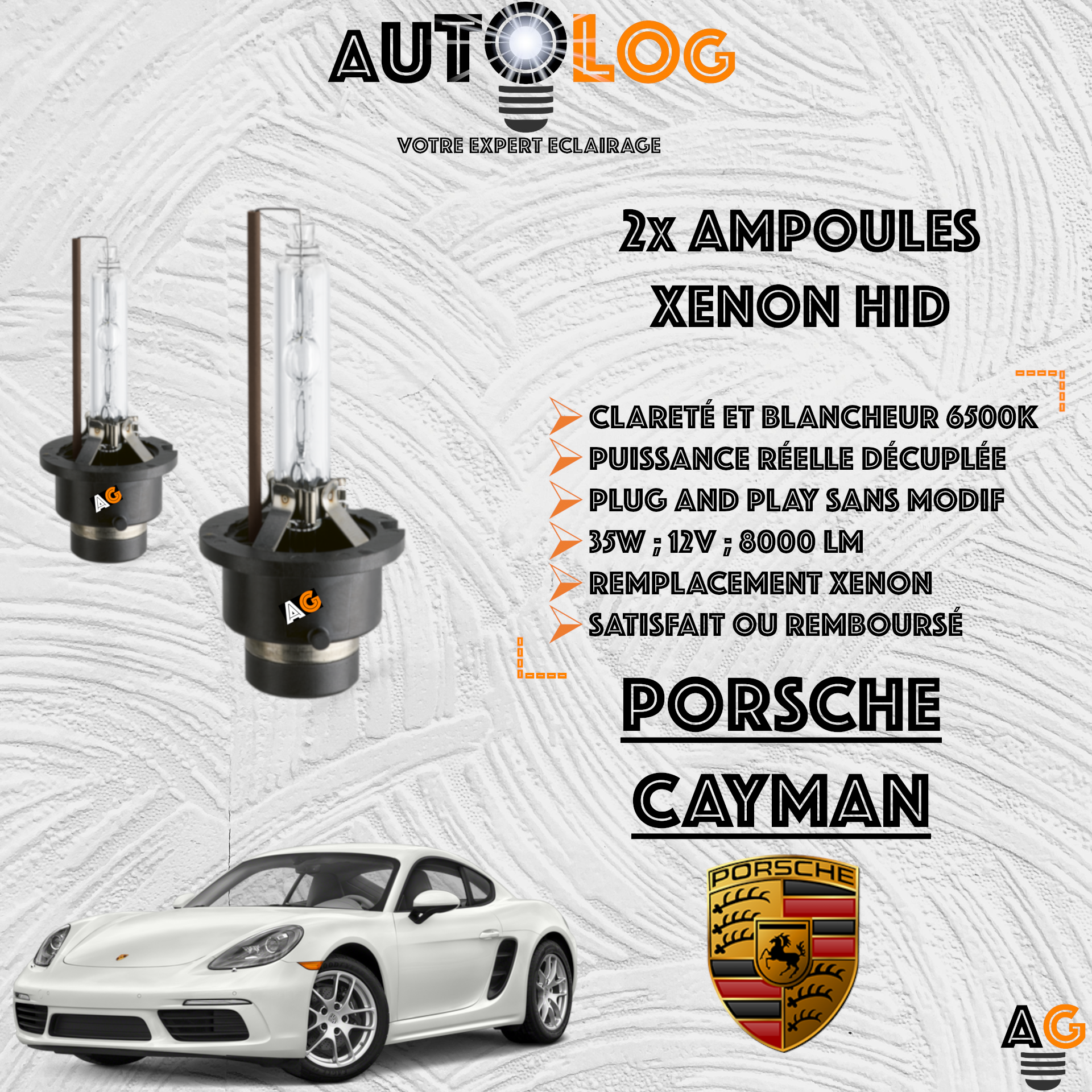 KIT AMPOULE HID XÉNON PORSCHE CAYMAN