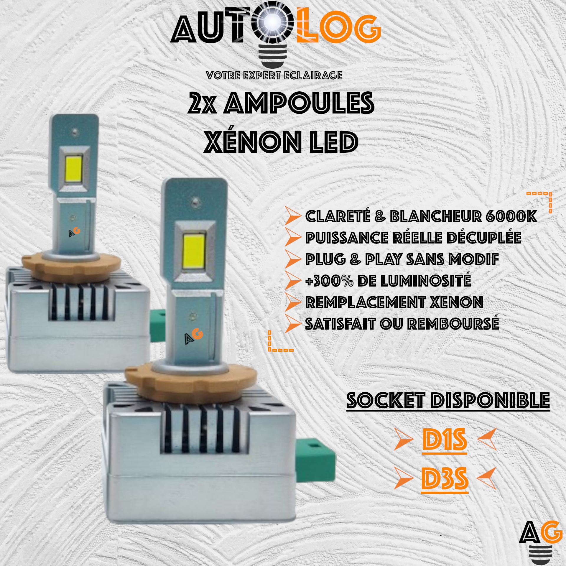 Ampoules Xenon LED D1S et D3S – Éclairage Ultra-Performant pour Votre Véhicule