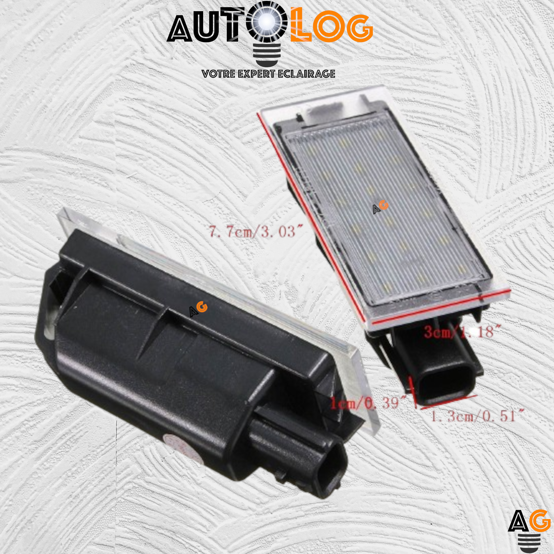 2x Feux de plaque d'immatriculation LED Opel Vivaro Combi