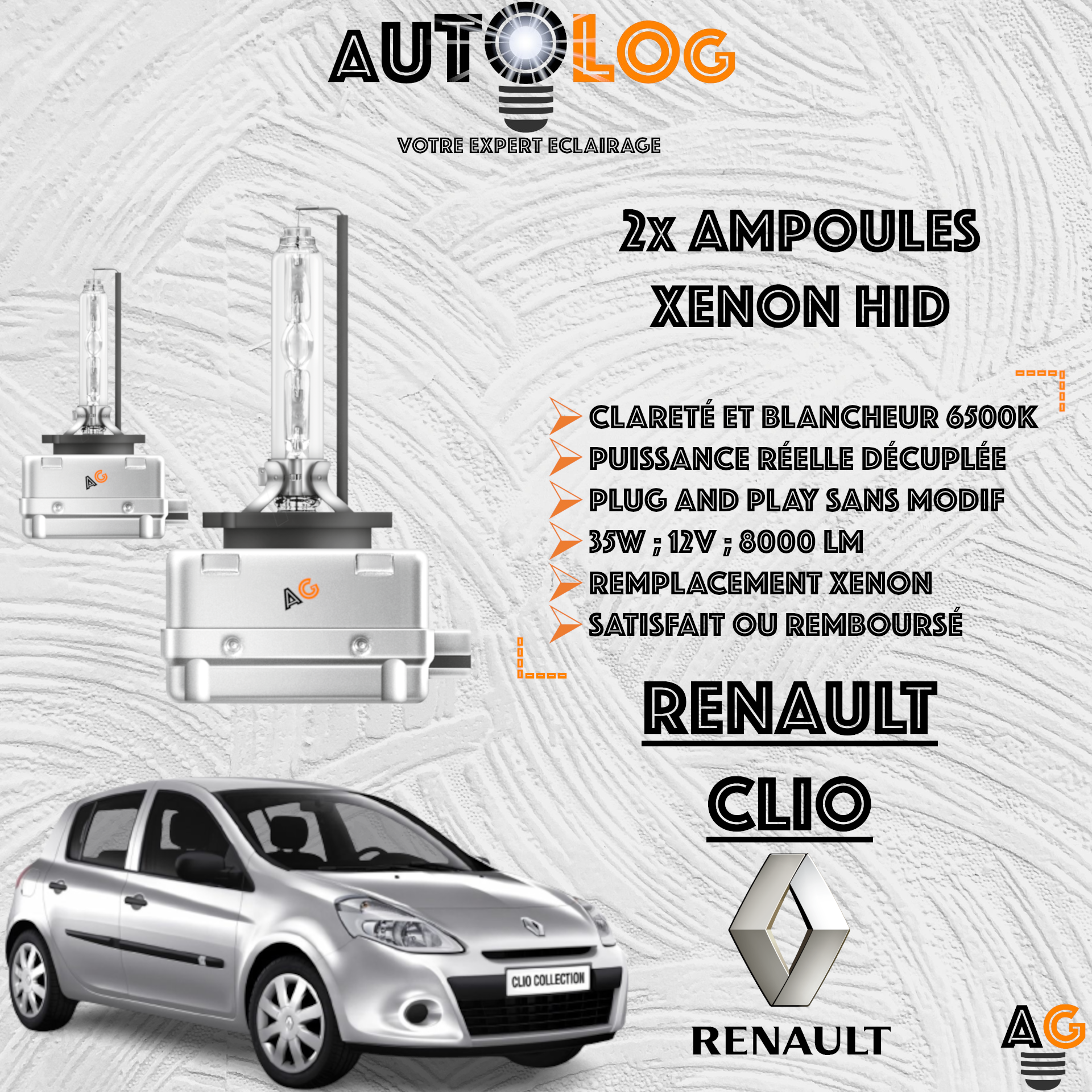 KIT AMPOULE HID XÉNON RENAULT CLIO III