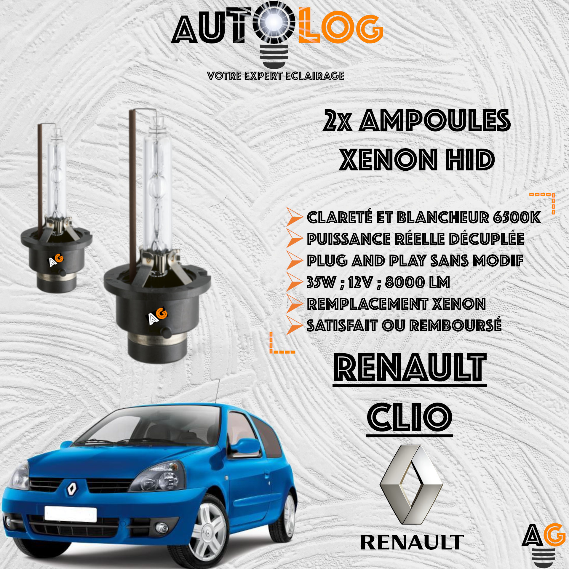 KIT AMPOULE HID XÉNON RENAULT CLIO II
