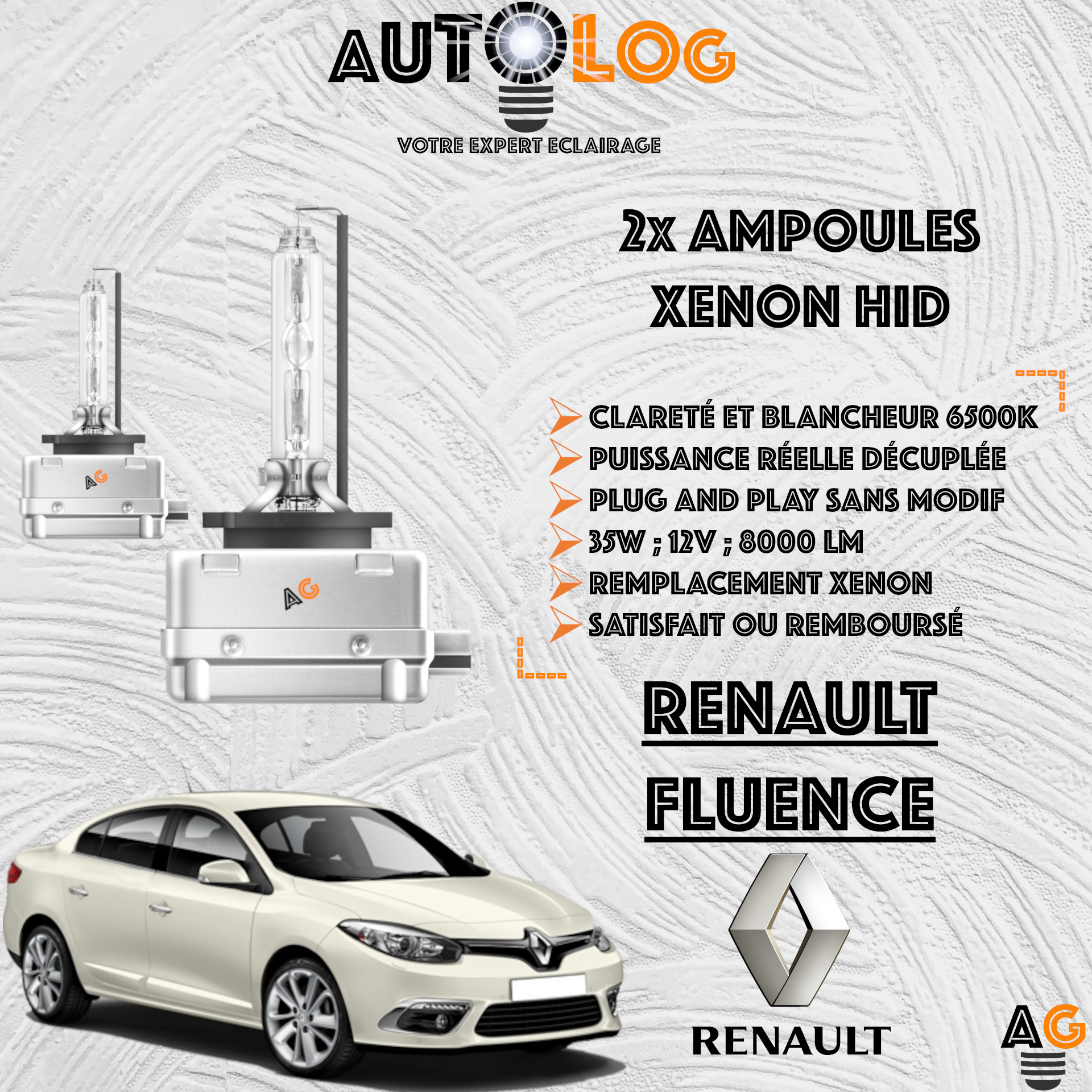 KIT AMPOULE HID XÉNON RENAULT FLUENCE