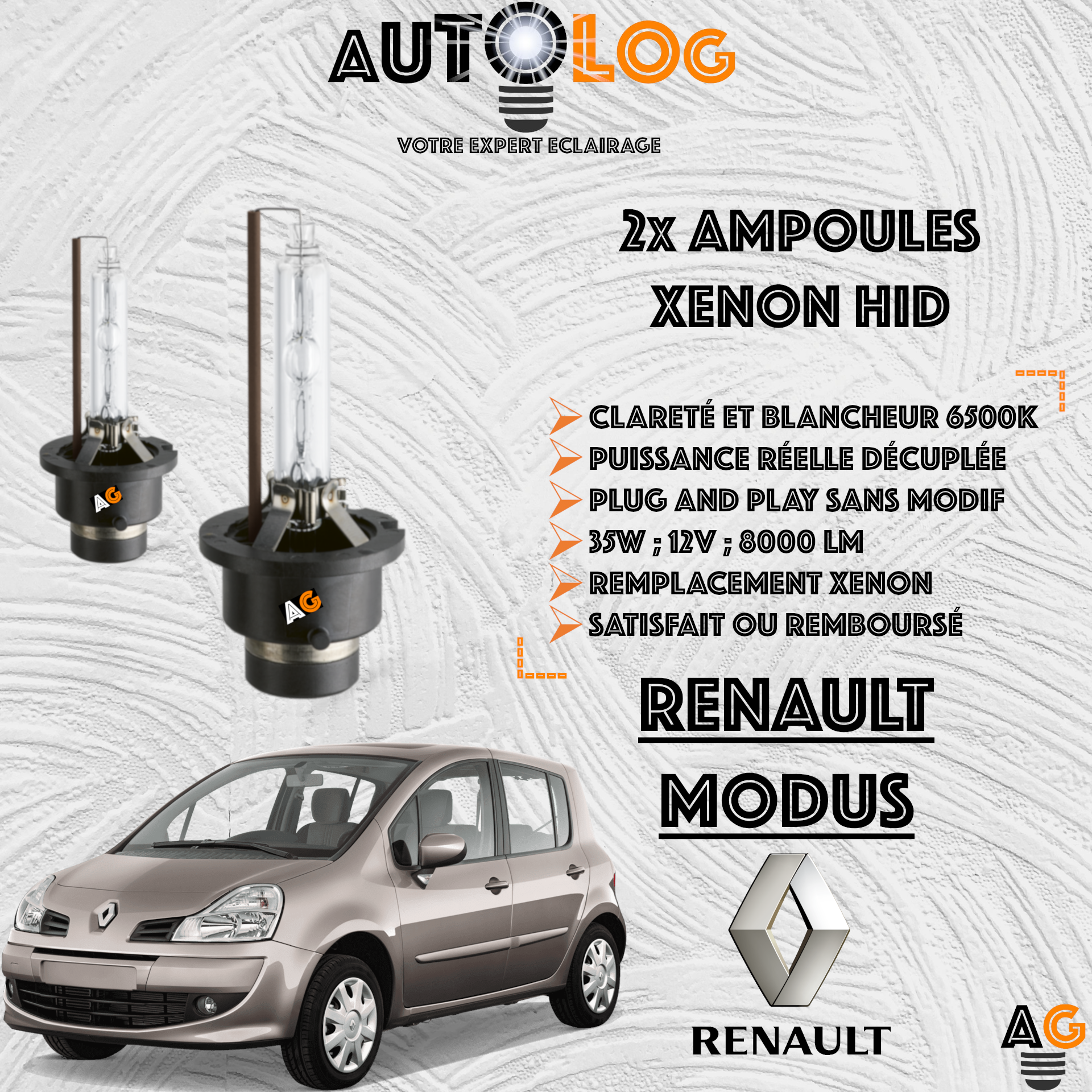 KIT AMPOULE HID XÉNON RENAULT MODUS