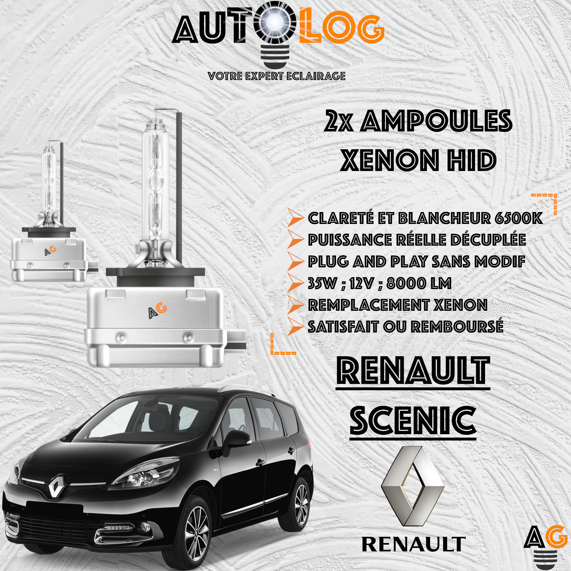 KIT AMPOULE HID XÉNON RENAULT SCENIC III