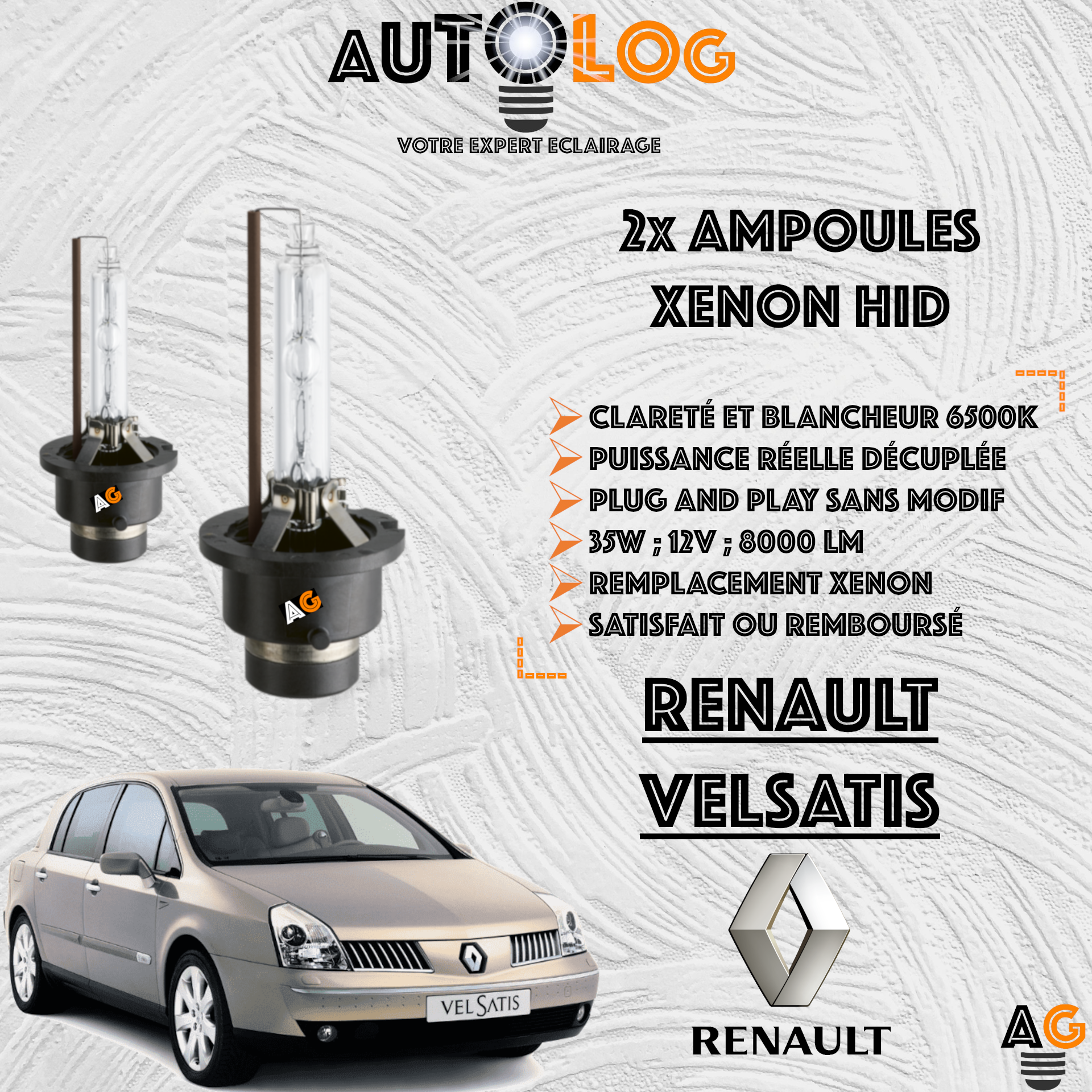 KIT AMPOULE HID XÉNON RENAULT VELSATIS