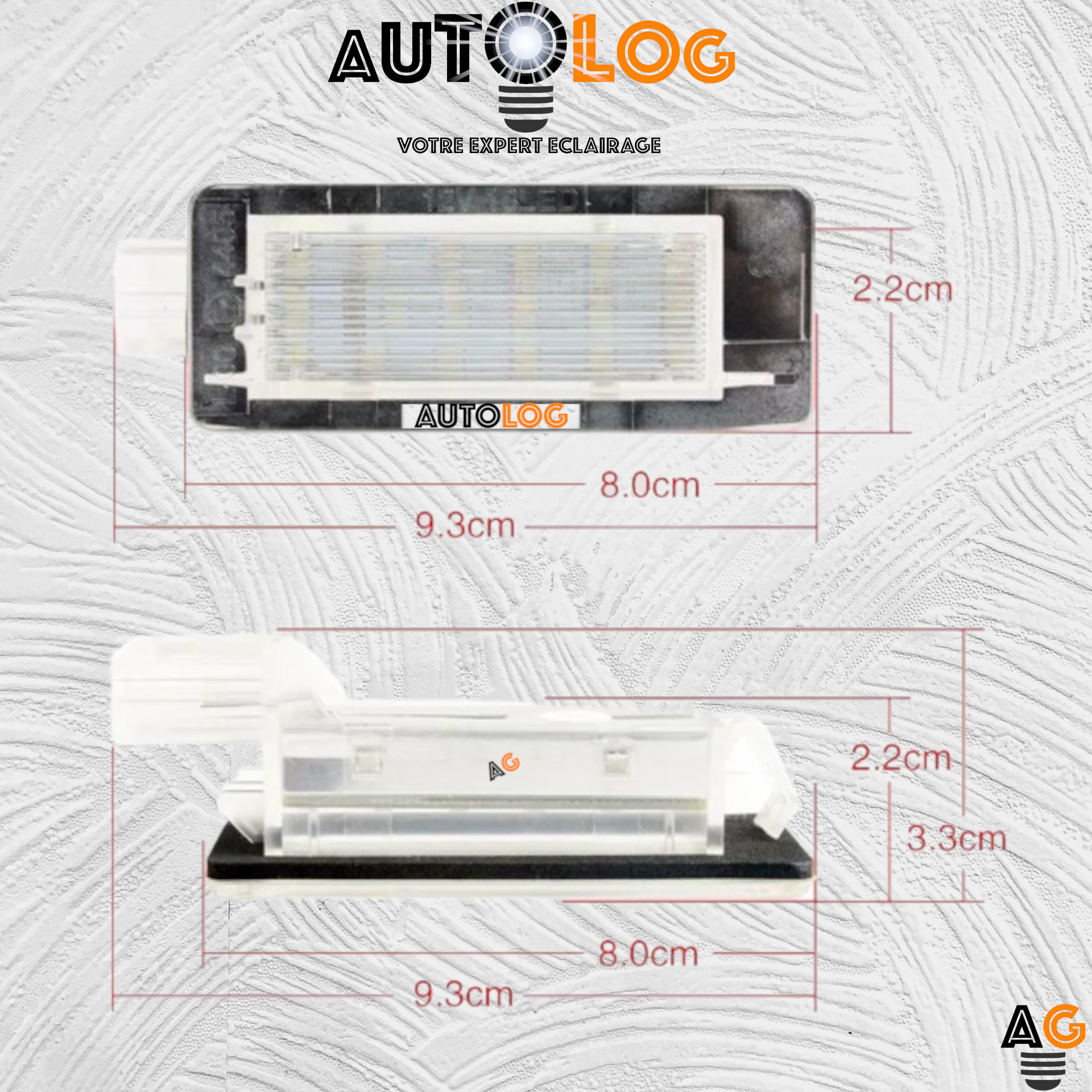 2x Feux de plaque d'immatriculation LED Renault Scenic II