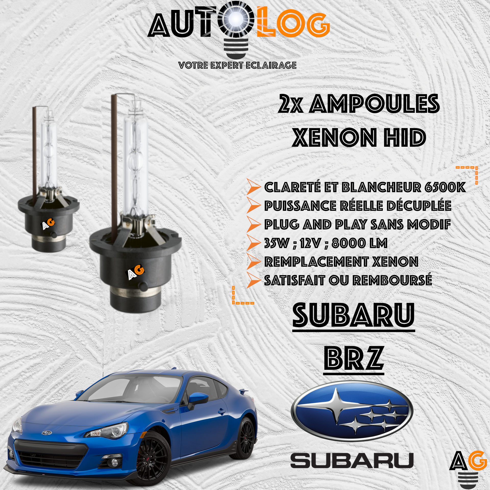 KIT AMPOULE HID XÉNON SUBARU BRZ