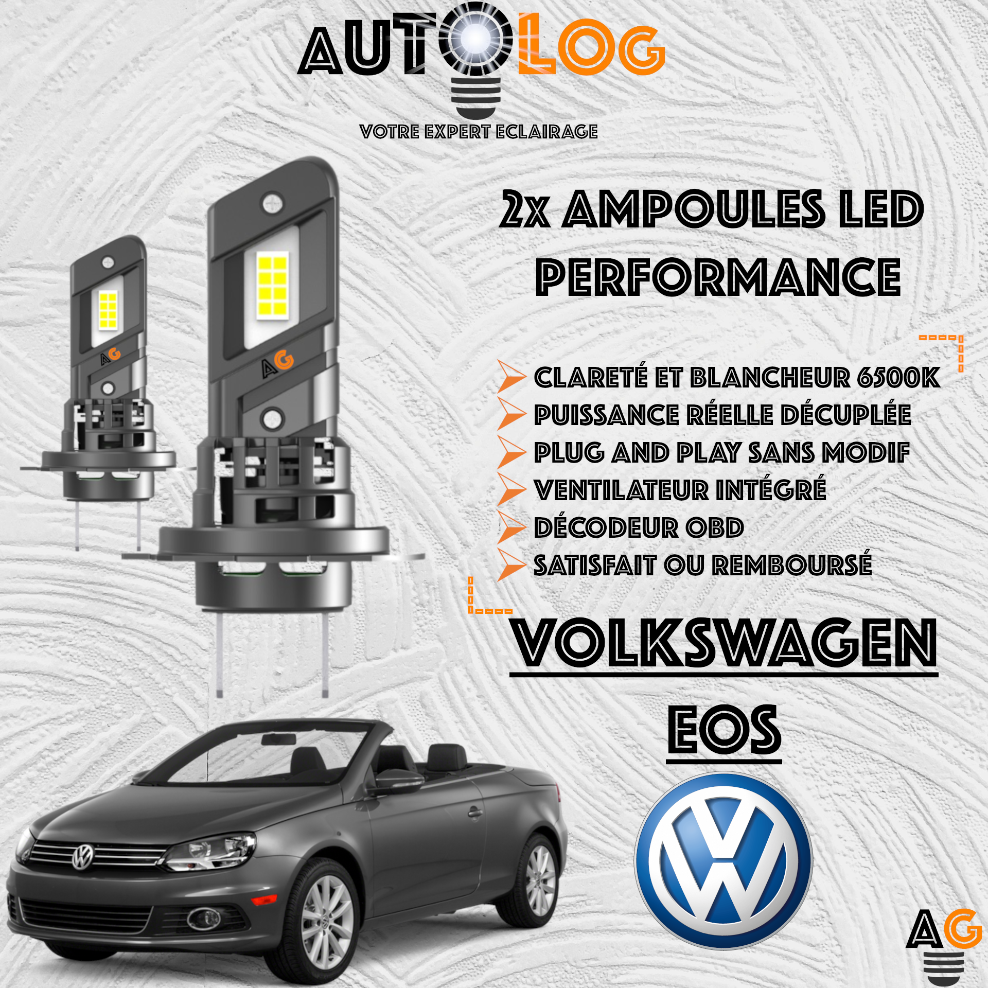 KIT AMPOULE LED VOLKSWAGEN EOS