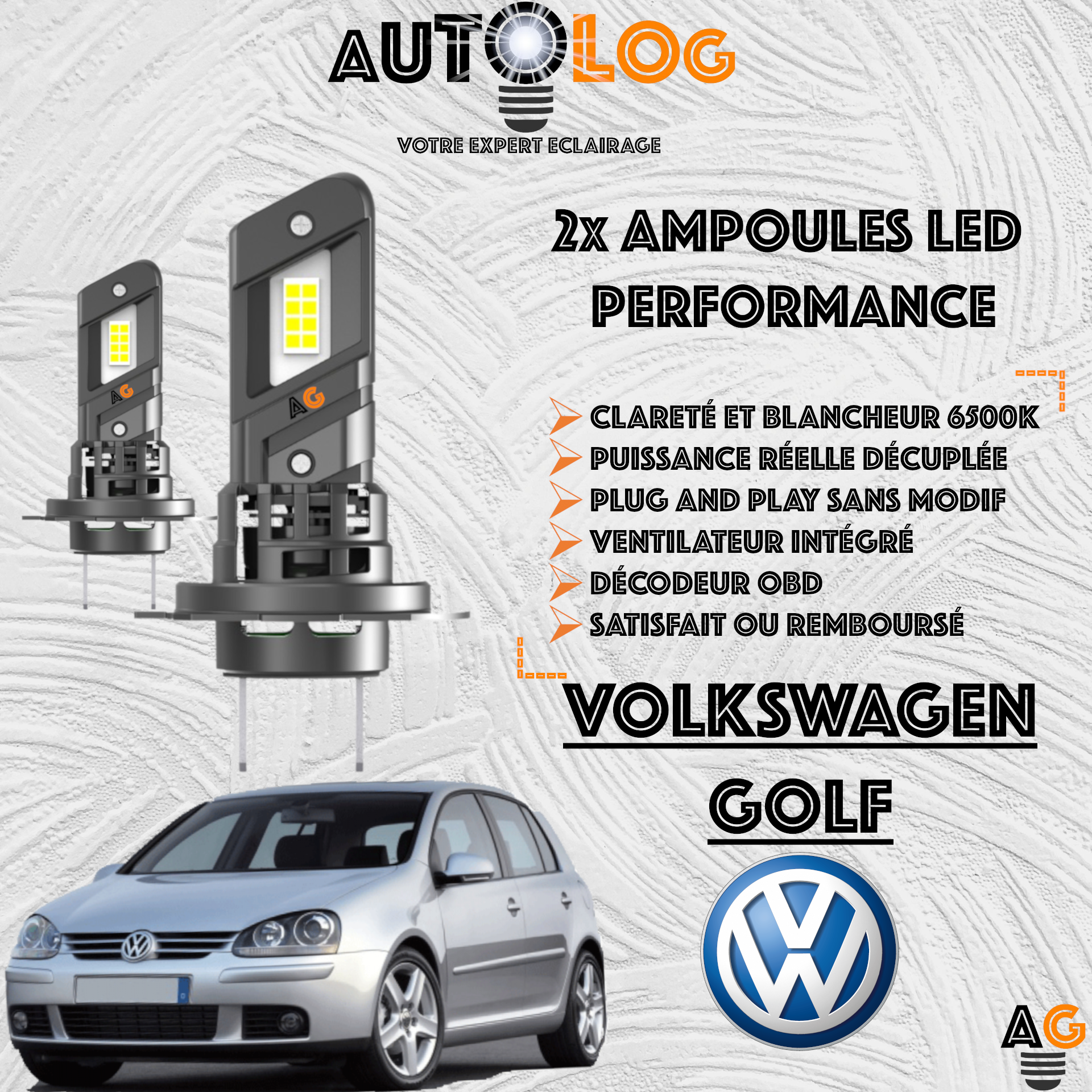 KIT AMPOULE LED VOLKSWAGEN GOLF V