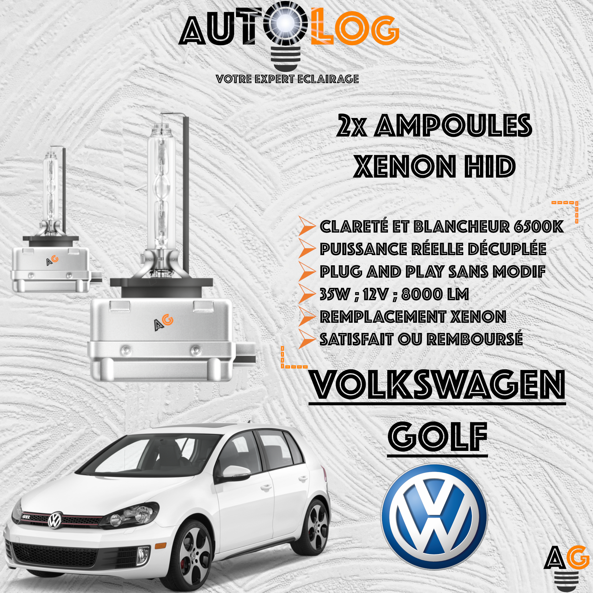 KIT AMPOULE HID XÉNON VOLKSWAGEN GOLF VI