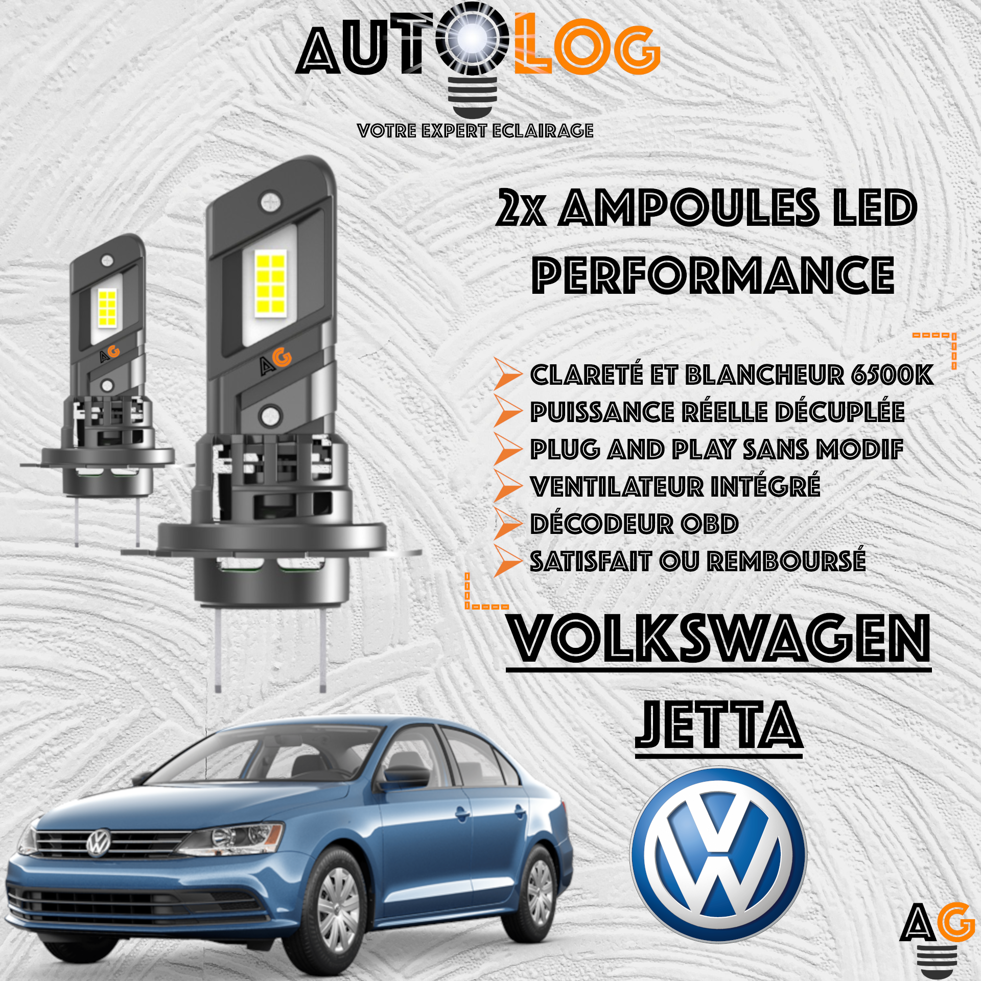 KIT AMPOULE LED VOLKSWAGEN JETTA