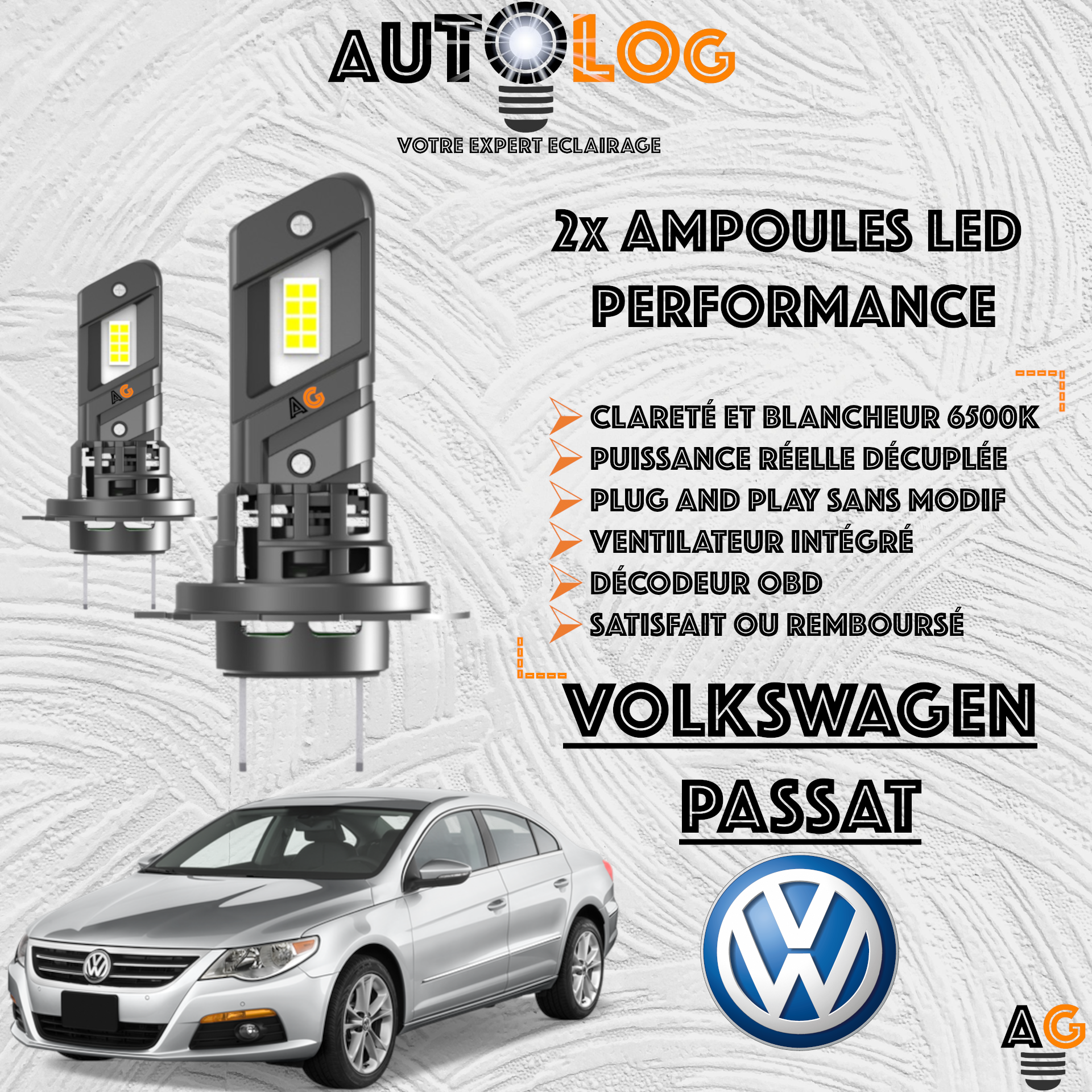 KIT AMPOULE LED VOLKSWAGEN PASSAT CC
