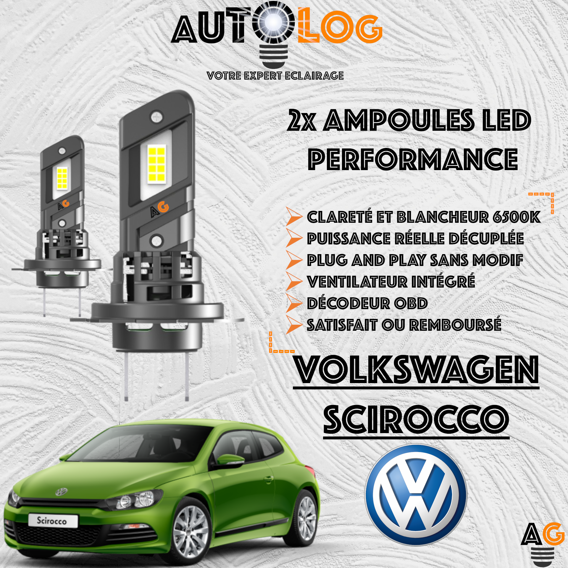 KIT AMPOULE LED VOLKSWAGEN SCIROCCO