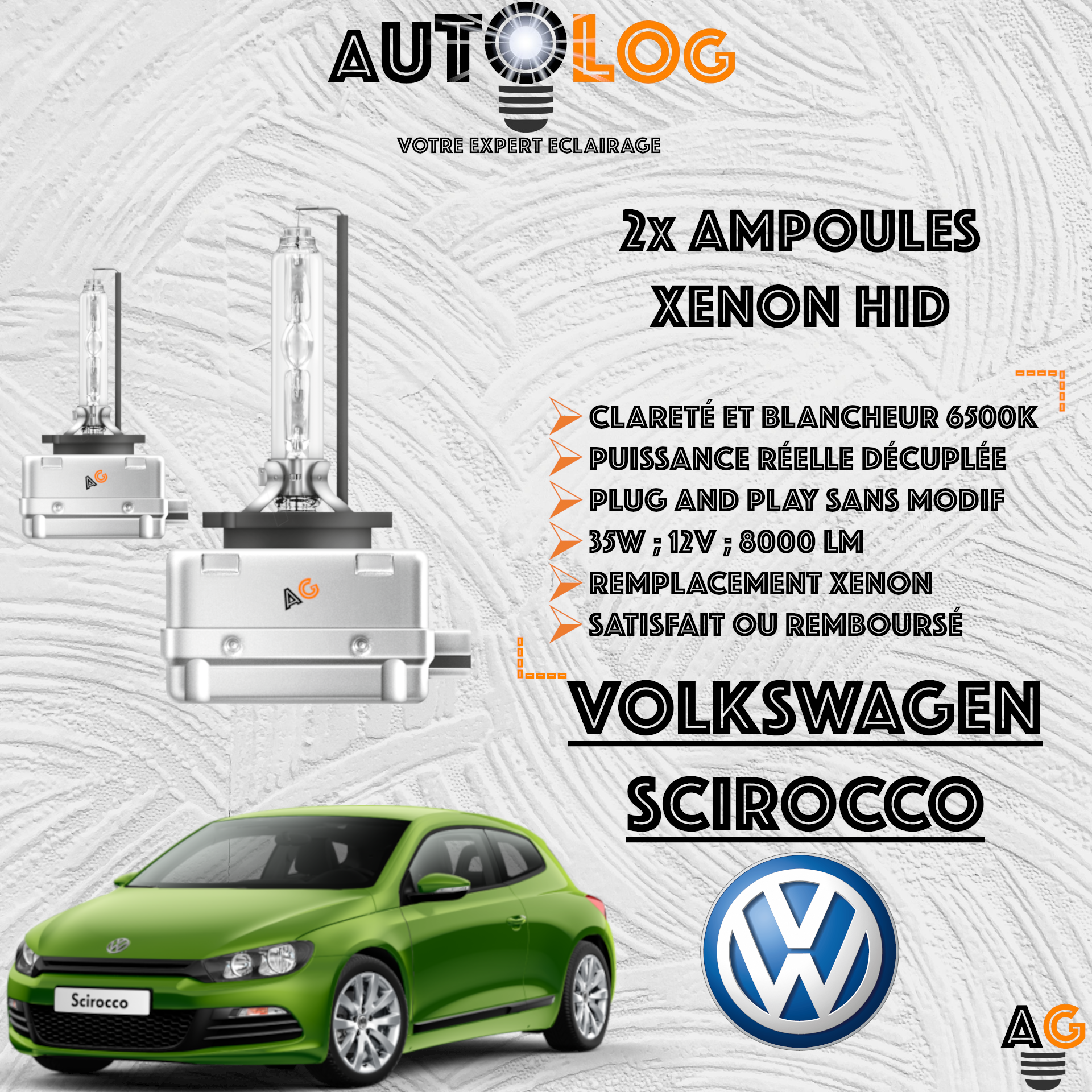 KIT AMPOULE HID XÉNON VOLKSWAGEN SCIROCCO