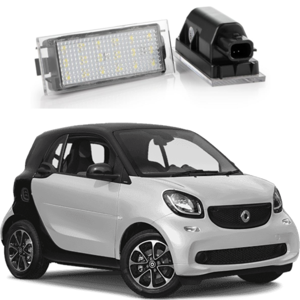 2x Feux de plaque d'immatriculation LED Smart For Two
